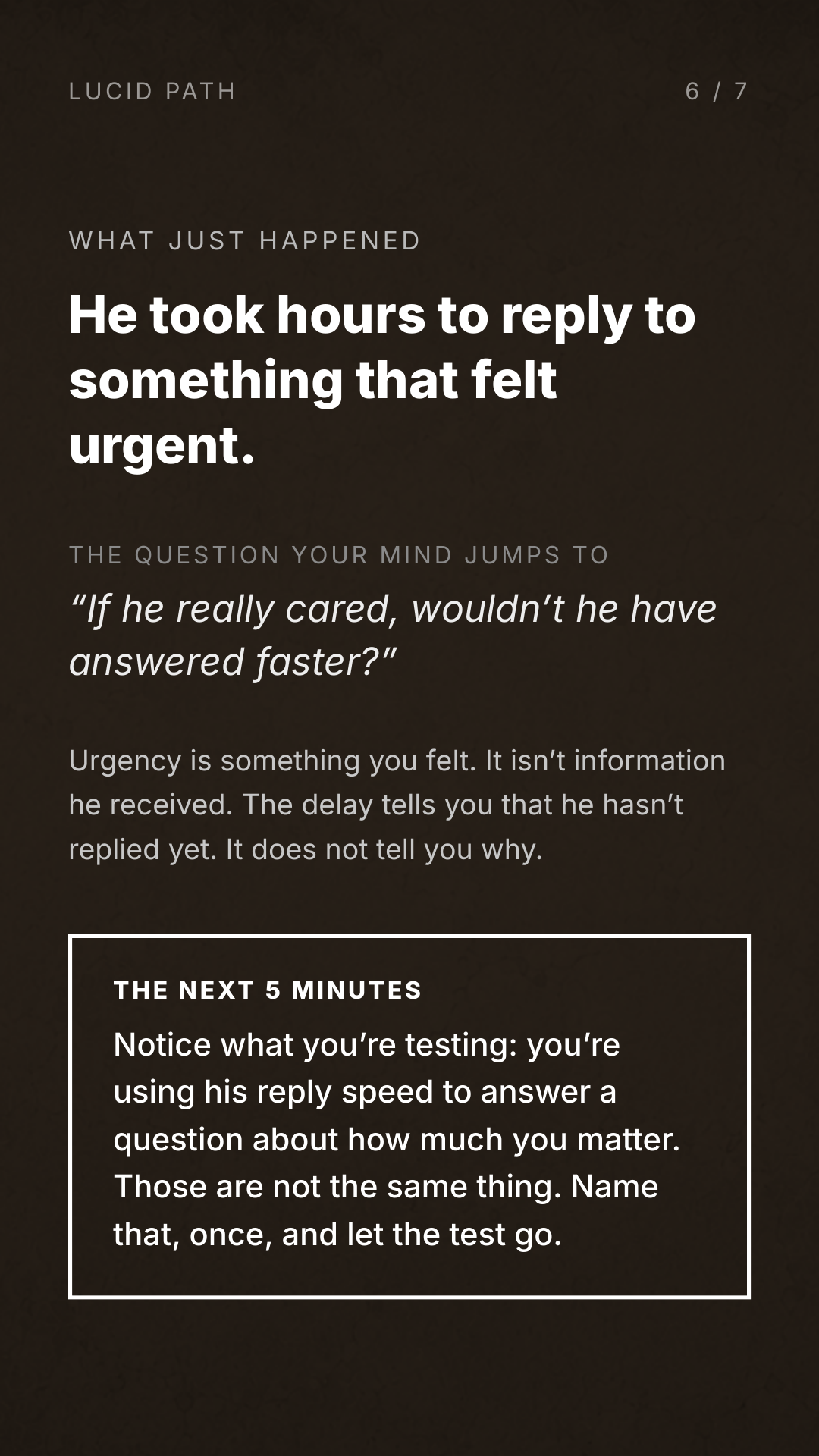 Caught Decoding — slow reply
